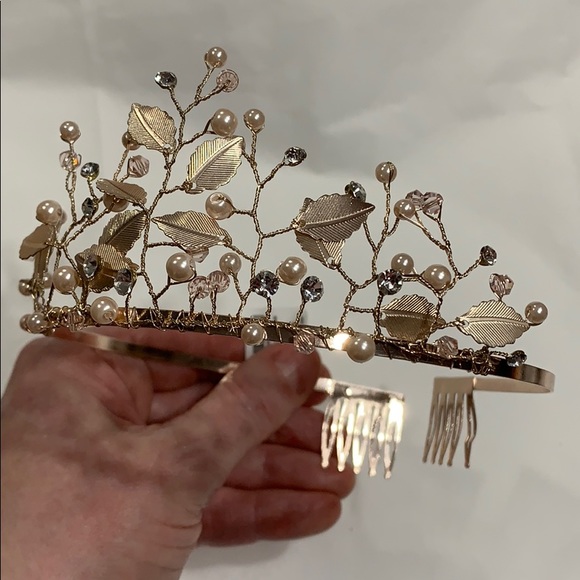 5/$30! MIX & MATCH! ICING SPARKLY Rose Gold “Twisting Branches” TIARA! - Picture 3 of 10